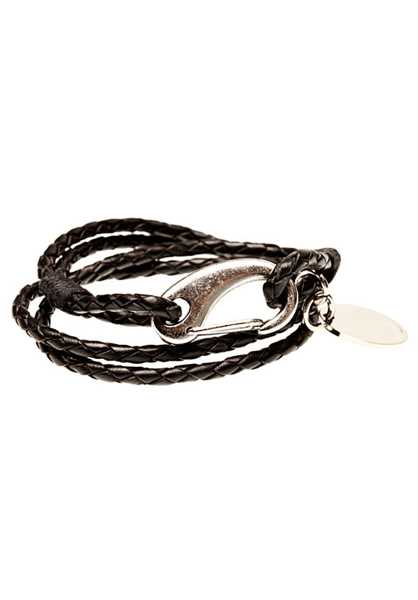 Mint Riviera Snap Bracelet - Nero Uomo Braccialetto (O2162)